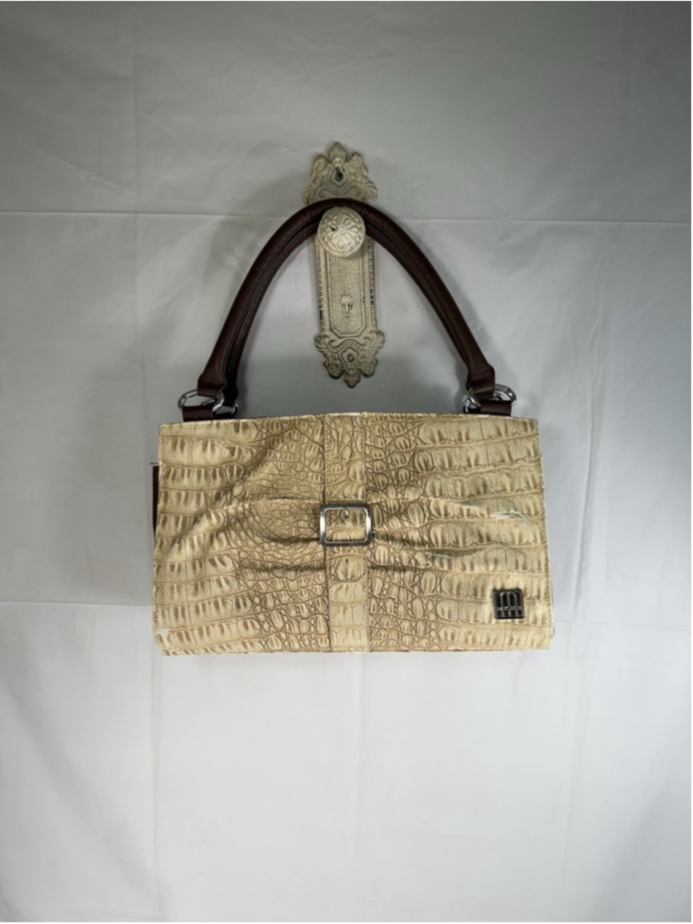 Miche Classic Brown Base Bag Double Removeable Interchangeable Handle With Shel